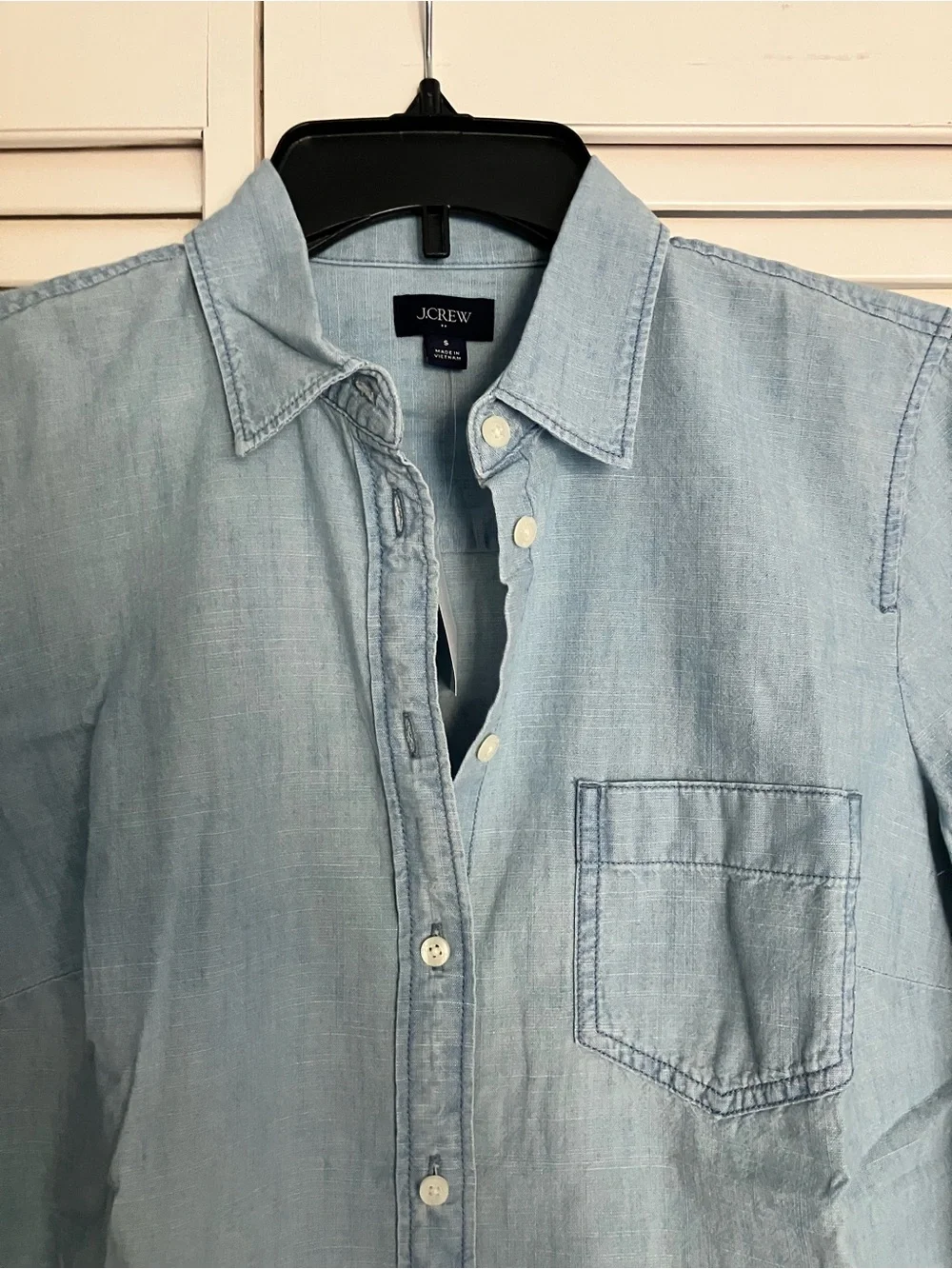 NWT J. Crew Light Blue Denim Button-Down Shirt